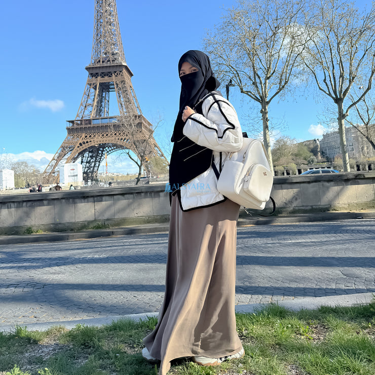 Alsyahra Exclusive Cadar Tali Bisban Sifon Silk Jetblack Elegan