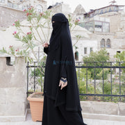 Khimar Altaj Handsplit Bisban Niqab Poni Jetblack Alsyahra Exclusive