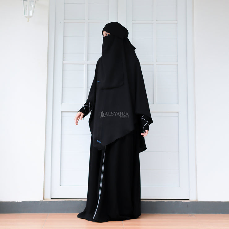 Alsyahra Exclusive Jilbab Set Khimar Shofa Niqab Poni Soft Crown Hijab Syari Premium