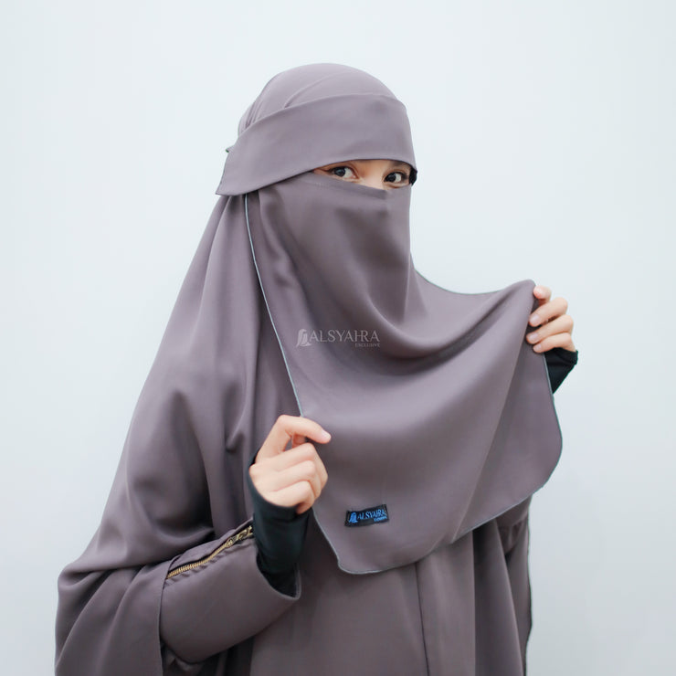 Alsyahra Exclusive Jilbab Set Khimar Shofa Niqab Poni Soft Crown Hijab Syari Premium