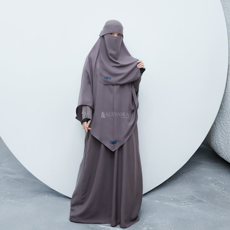 Alsyahra Exclusive Jilbab Set Khimar Shofa Niqab Poni Soft Crown Hijab Syari Premium