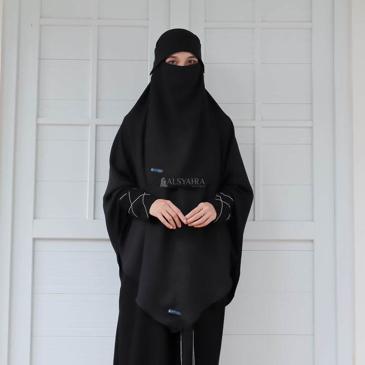 Alsyahra Exclusive Jilbab Set Khimar Shofa Niqab Poni Soft Crown Hijab Syari Premium
