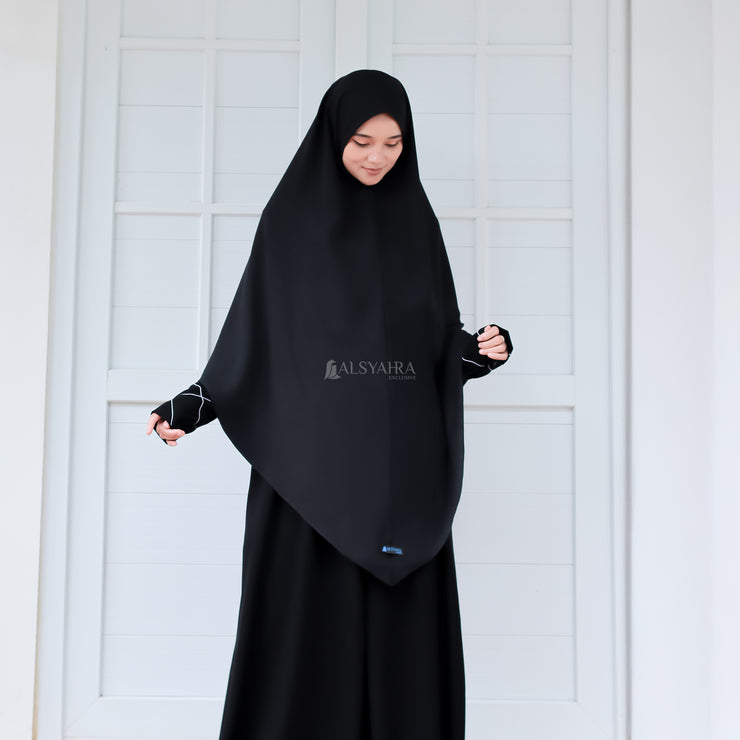 Alsyahra Exclusive Jilbab Set Khimar Shofa Niqab Poni Soft Crown Hijab Syari Premium