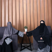 Alsyahra Exclusive Jilbab Set Khimar Shofa Niqab Poni Soft Crown Hijab Syari Premium