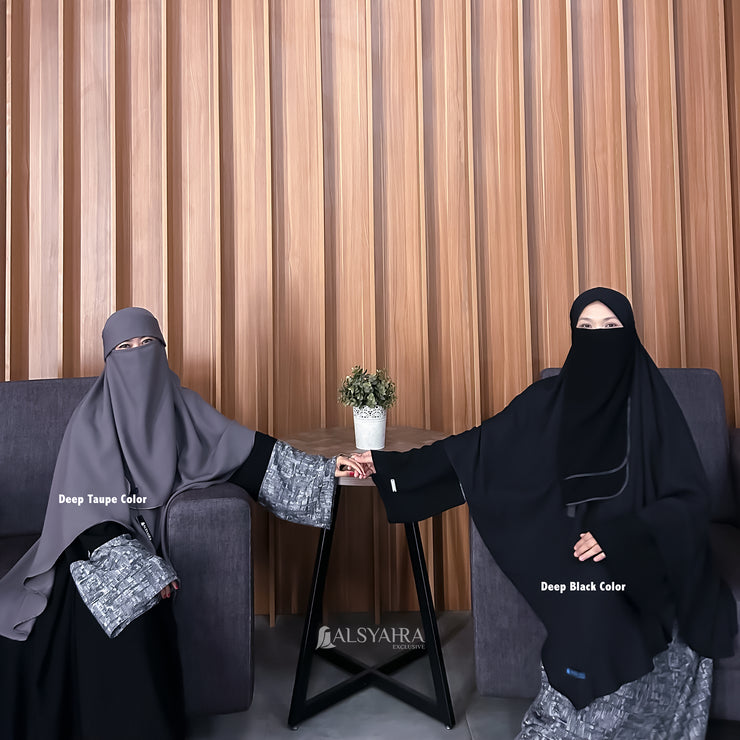 Alsyahra Exclusive Jilbab Set Khimar Shofa Niqab Poni Soft Crown Hijab Syari Premium