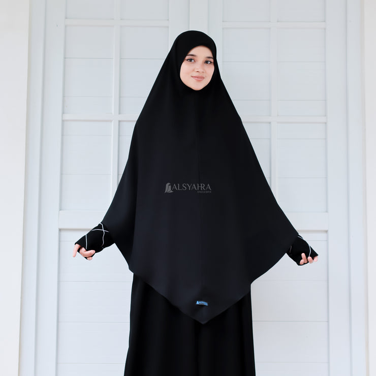 Alsyahra Exclusive Jilbab Set Khimar Shofa Niqab Poni Soft Crown Hijab Syari Premium