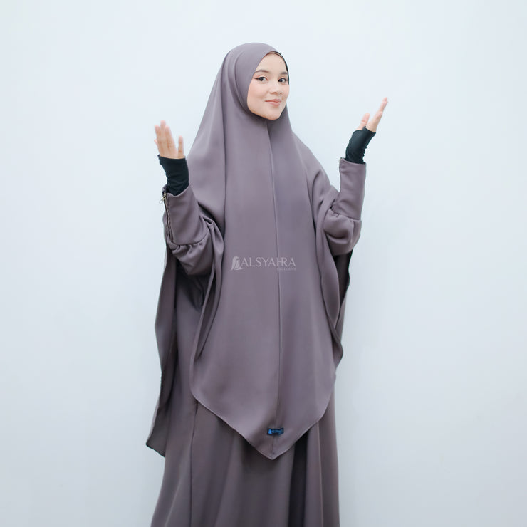 Alsyahra Exclusive Jilbab Set Khimar Shofa Niqab Poni Soft Crown Hijab Syari Premium