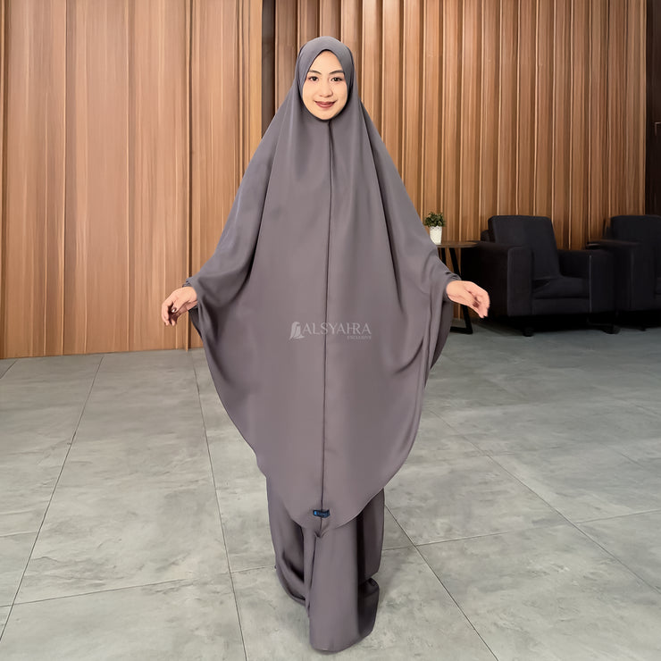 Alsyahra Exclusive Jilbab Set Khimar Shofa Haramain Niqab Poni Soft Crown Hijab Panjang Premium