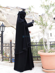 Khimar Altaj Handsplit Bisban Niqab Poni Jetblack Alsyahra Exclusive