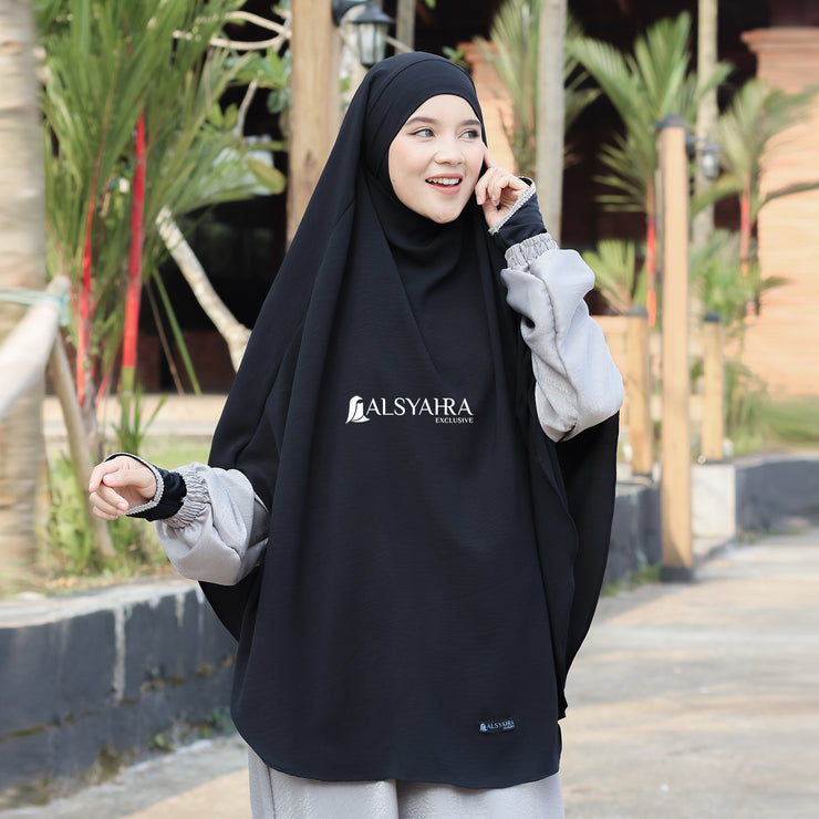 Alsyahra Exclusive French Khimar Handless Fatimah Luxury Airflow Size L