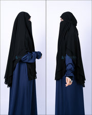 Alsyahra Exclusive X Wardah Maulina Bundling Gamis French Khimar Fatimah Size L