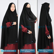 Alsyahra Exclusive  Bundling Gamis Khimar Dinda Hauw