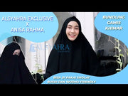 Alsyahra Exclusive Set Khimar Handzipper XXL Cadar Tali Jetblack