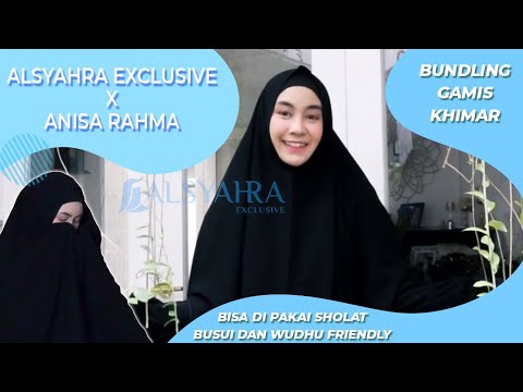 Alsyahra Exclusive Set Khimar Handzipper XXL Cadar Tali Jetblack