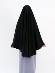 Alsyahra Set Khimar Marwah Non Pet Niqab Bandana L Jetblack