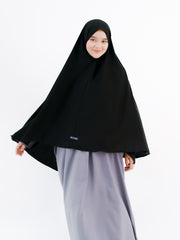 Alsyahra Set Khimar Marwah Non Pet Niqab Bandana L Jetblack