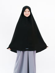 Alsyahra Set Khimar Marwah Non Pet Niqab Bandana XL Jetblack