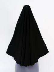 Alsyahra Set Khimar Marwah Non Pet Niqab Bandana XXL Jetblack