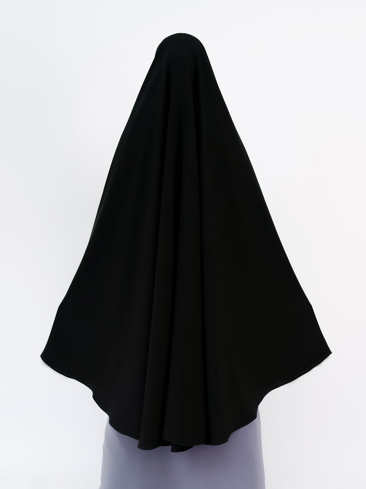 Alsyahra Set Khimar Marwah Non Pet Niqab Bandana XXL Jetblack