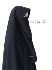 Alsyahra Exclusive Set Khimar Marwah Pad Cadar Tali Size L Jetblack