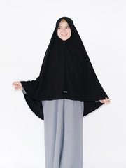 Alsyahra Exclusive Set Khimar Marwah Pad Cadar Tali Size L Jetblack