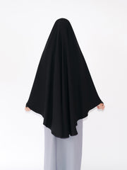 Alsyahra Exclusive Set Khimar Marwah Pad Cadar Tali Size L Jetblack