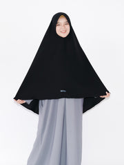 Alsyahra Exclusive Set Khimar Marwah Pad Cadar Tali Size L Jetblack