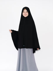 Alsyahra Exclusive Set Khimar Marwah Pad Cadar Tali Size XL Jetblack
