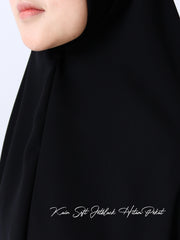 Alsyahra Exclusive Set Khimar Marwah Pad Cadar Tali Size XXL Jetblack