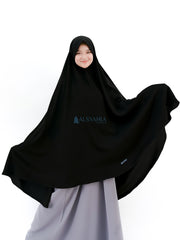 Alsyahra Exclusive Set Khimar Marwah Pad Cadar Tali Size XXL Jetblack