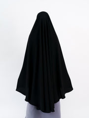 Alsyahra Exclusive Set Khimar Marwah Pad Cadar Tali Size XXL Jetblack