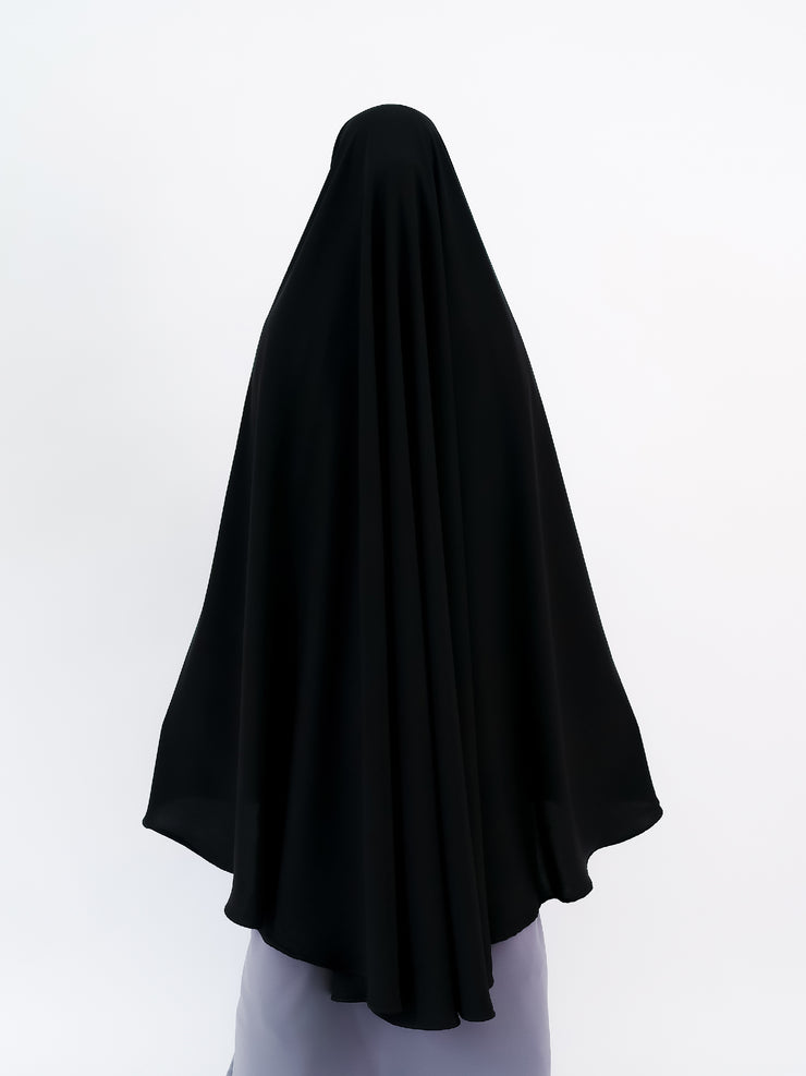 Alsyahra Exclusive Set Khimar Marwah Pad Cadar Tali Size XXL Jetblack
