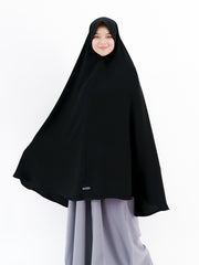 Alsyahra Exclusive Set Khimar Marwah Pad Cadar Tali Size XXL Jetblack