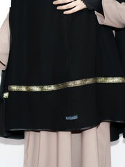 Set Khimar Pita India Gold Handsplit Bisban Cadar Tali Jetblack Alsyahra Exclusive