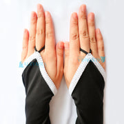 Alsyahra Exclusive Manset Handsock Cincin Motif Qaf White