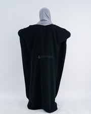 Abaya Syari Farasha Zipper Jetblack Alsyahra Exclusive