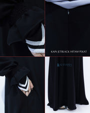 Alsyahra Exclusive Gamis Abaya Syari Humaira Jetblack