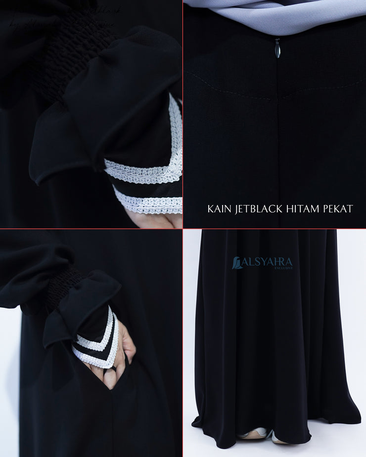 Alsyahra Exclusive Gamis Abaya Syari Humaira Jetblack