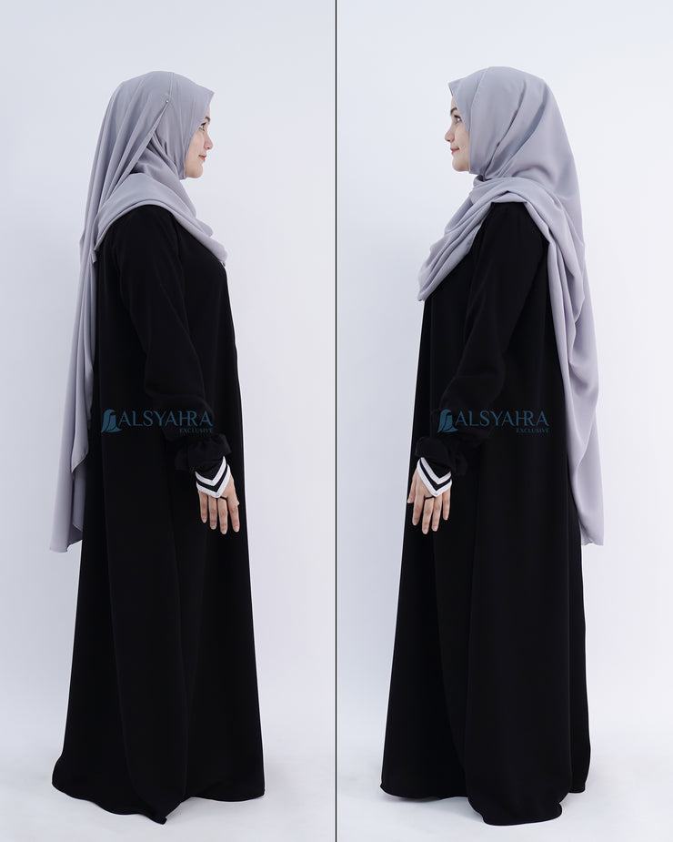 Alsyahra Exclusive Gamis Abaya Syari Humaira Jetblack