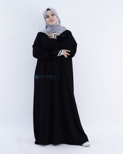 Alsyahra Exclusive Gamis Abaya Syari Humaira Jetblack