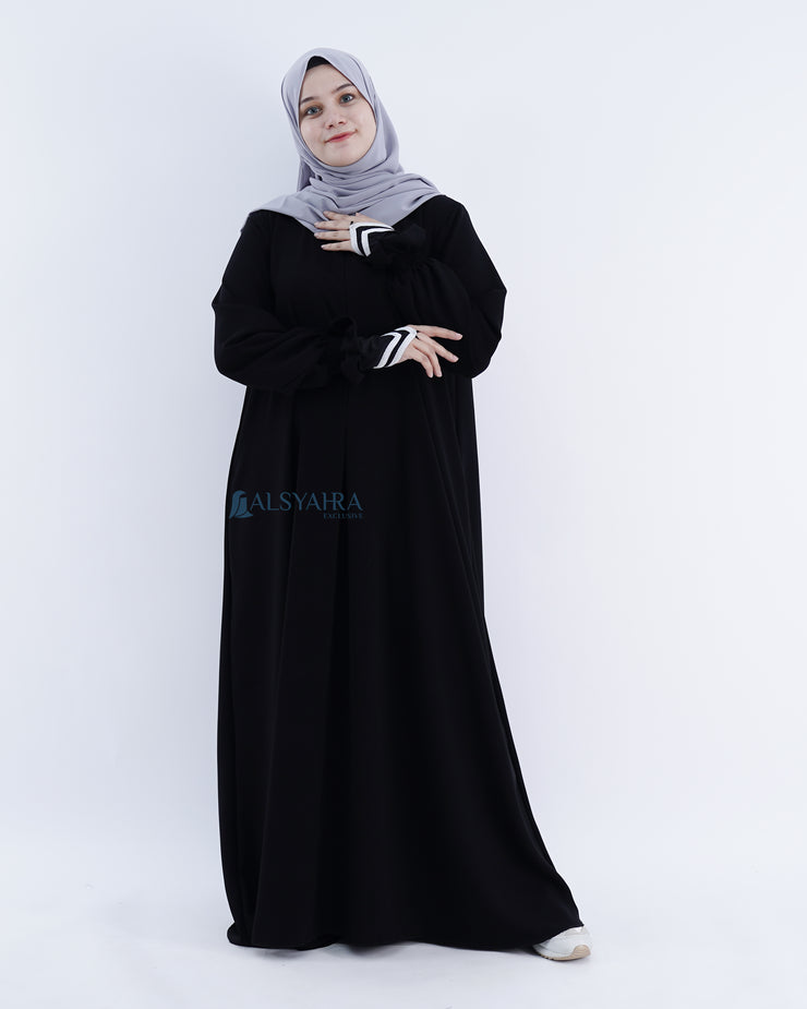 Alsyahra Exclusive Gamis Abaya Syari Humaira Jetblack