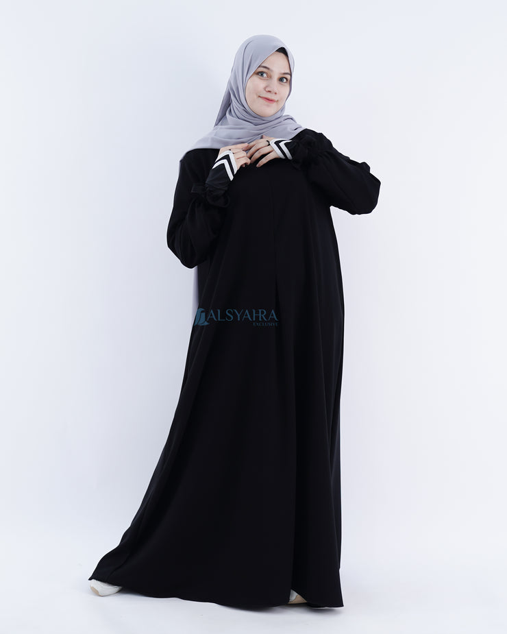 Alsyahra Exclusive Gamis Abaya Syari Humaira Jetblack