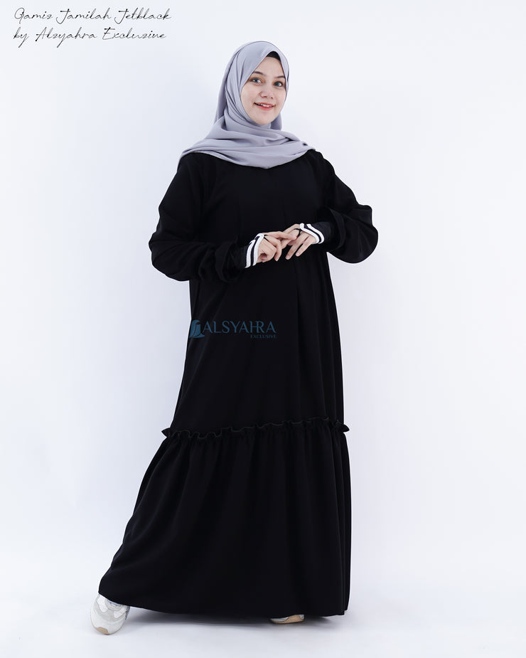 Alsyahra Exclusive X Wardah Maulina Bundling Gamis French Khimar Fatimah Size XL