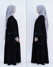 Abaya Gamis Syari Jamila Jetblack Alsyahra Exclusive