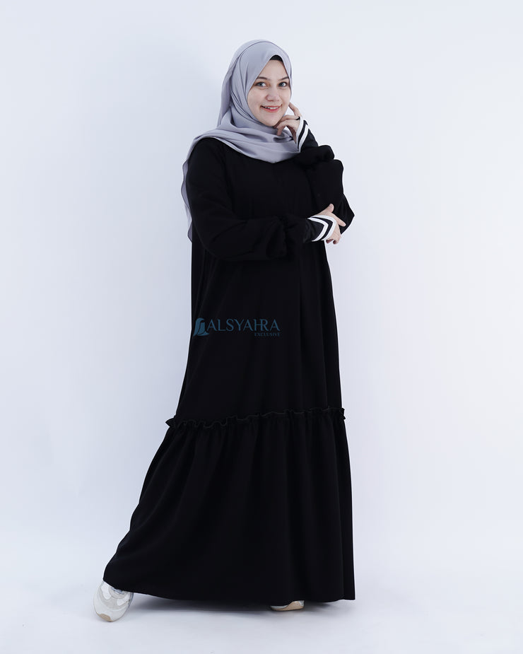 Alsyahra Exclusive X Wardah Maulina Bundling Gamis French Khimar Fatimah Size XL