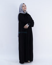 Abaya Gamis Syari Salamah Jetblack Alsyahra Exclusive