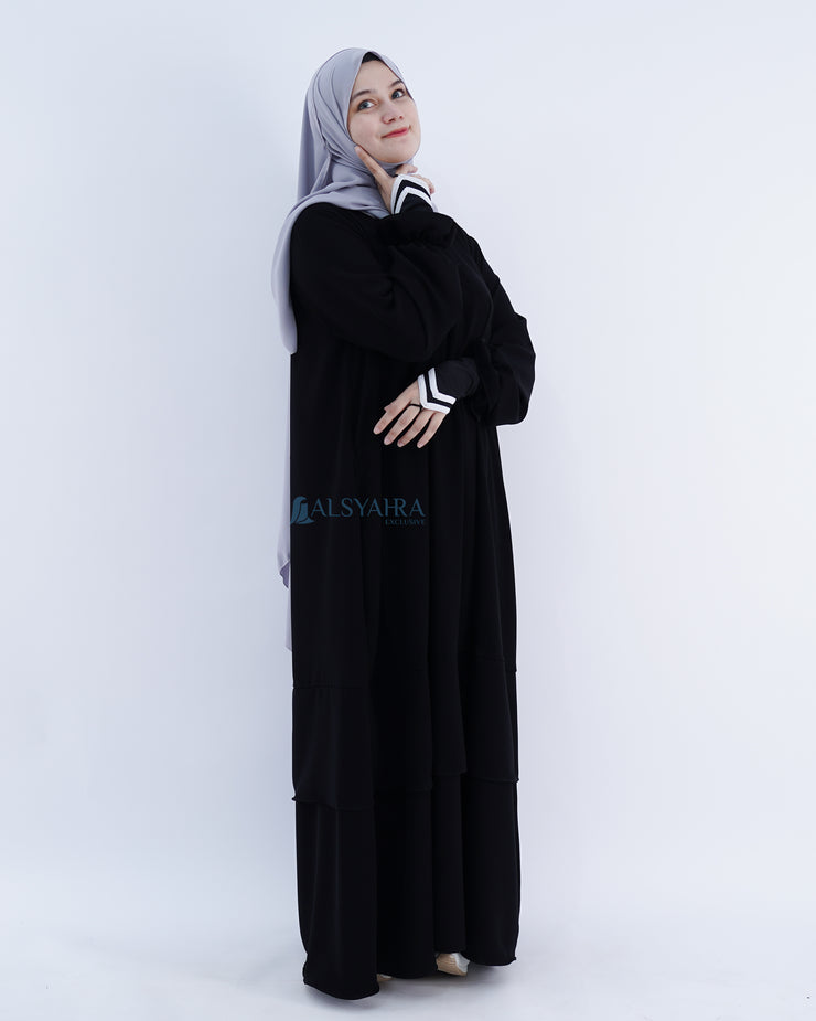 Abaya Gamis Syari Salamah Jetblack Alsyahra Exclusive