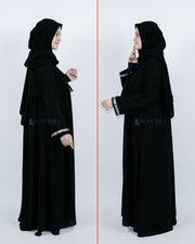 Abaya Gamis Syari Islambul Silver Jetblack Alsyahra Exclusive