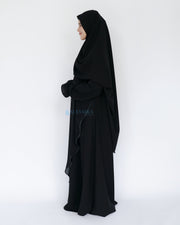 Abaya Gamis Syari Syarifa 2 Material Jetblack Alsyahra Exclusive