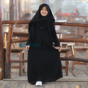 Alsyahra Exclusive Abaya Gamis Salamah Kids Jetblack
